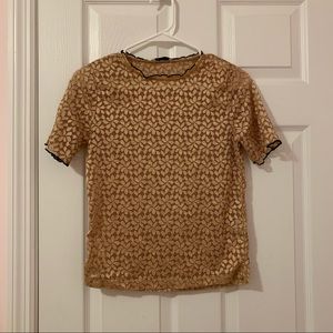 Rose Gold Lace Top from Zara